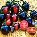 Ciri dan keterangan mengenai varieti tomato Black Grape, hasilnya