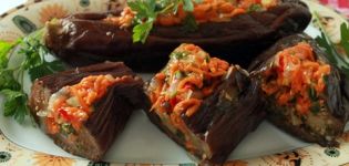 Recipe for pickled eggplant with carrots, herbs and garlic for the winter