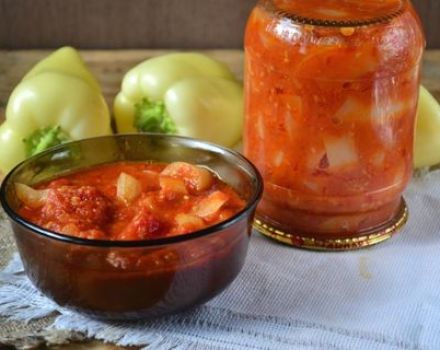 Recetas sencillas para preparar lecho de pimiento para el invierno con pasta de tomate.