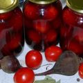 Recettes pour la mise en conserve de tomates avec des betteraves pour l'hiver