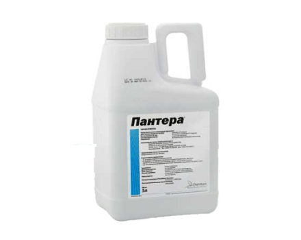 Instructions for use and consumption rate of herbicide Panther