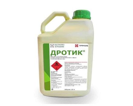 Instructions for use and consumption rate of herbicide Dart