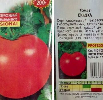 Descripción de la variedad de tomate Fairy Tale y sus características