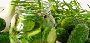 A simple recipe for pickling cucumbers with tarragon for the winter