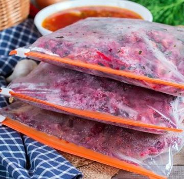 Freezing recipe for borscht with beets for the winter