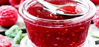 The recipe for making seedless raspberry jam for the winter