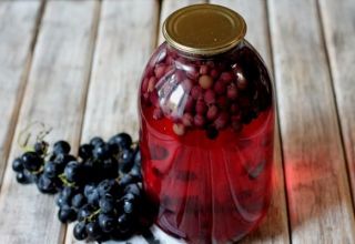 Simple recipes for making grape compote for the winter at home on a 3-liter jar