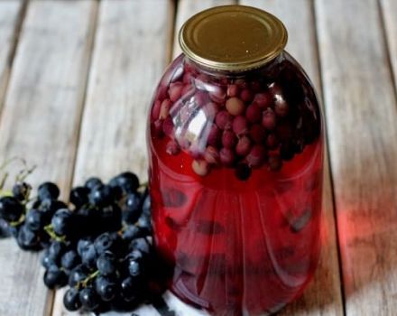 Recettes simples pour faire de la compote de raisin pour l'hiver à la maison dans un pot de 3 litres