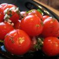 Receta de tomates cherry ligeramente salados con ajo instantáneo