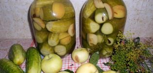 Receptes per escabetjar cogombres amb pomes per a l’hivern