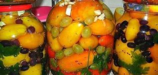 Resipi lazat untuk pengetinan tomato dengan anggur untuk musim sejuk