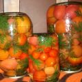 Recipes for cooking tomatoes with carrot tops for the winter