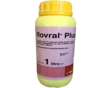 Instructions pour l'utilisation du fongicide Rovral, composition et forme de libération du produit