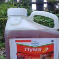 Instructions for the use of herbicide Puma Super 100 and consumption rates of the drug