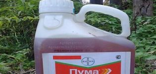 Instructions pour l'utilisation de l'herbicide Puma Super 100 et le taux de consommation du médicament