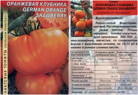 tomato seeds Orange Strawberry German