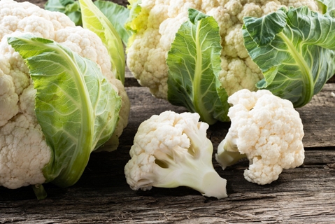 cauliflower on the table