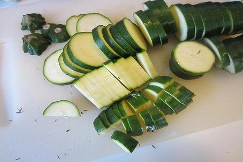 courgettes hachées