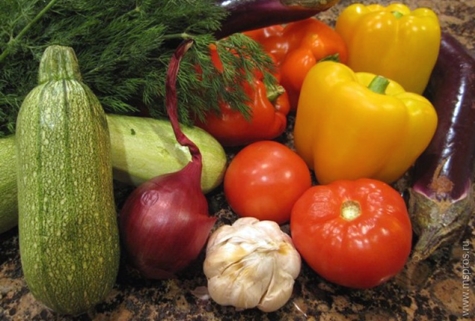 tomate pimiento calabacín