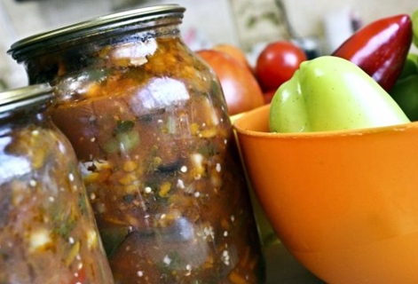 eggplant bakat in a jar