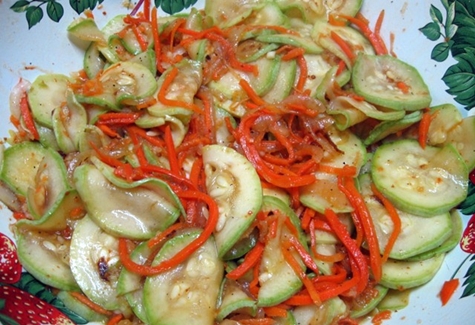 Salade de courgettes à la coréenne