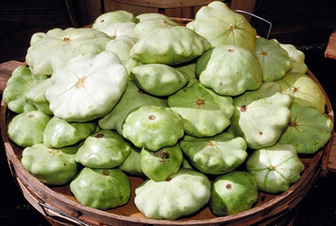 calabaza en una canasta