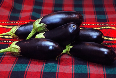 eggplant on the table