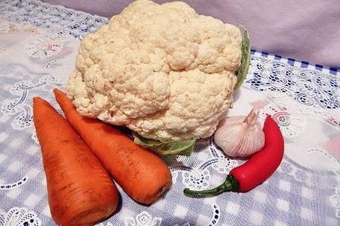 vegetables on the table