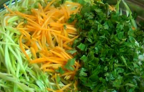 grated vegetables