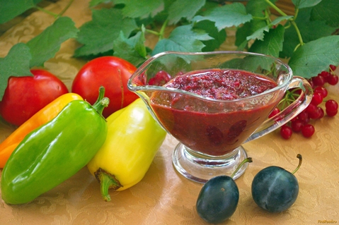 plum adjika in a bowl