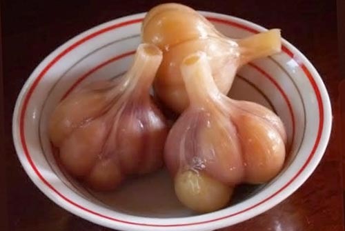 pickled garlic in a bowl