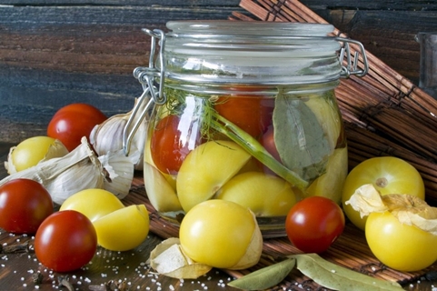 jar with physalis