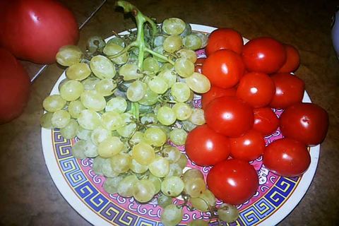 tomates et raisins