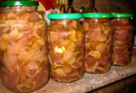 pickled mushrooms in liter jars