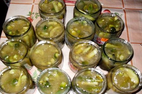 cucumbers with mustard in jars