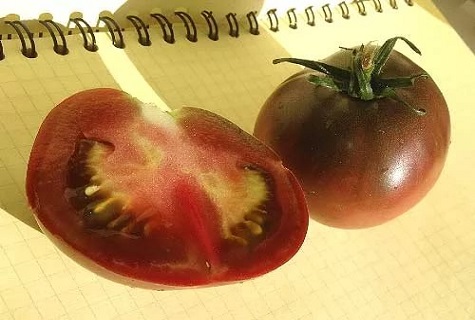 tomate sur le bloc-notes