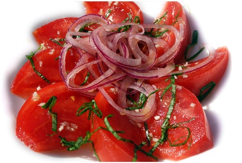 salade de tomates rouges