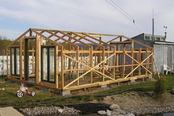 greenhouse made of wood