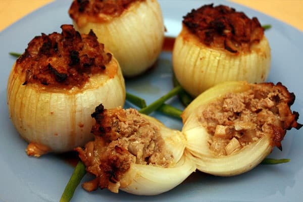 onion with bacon