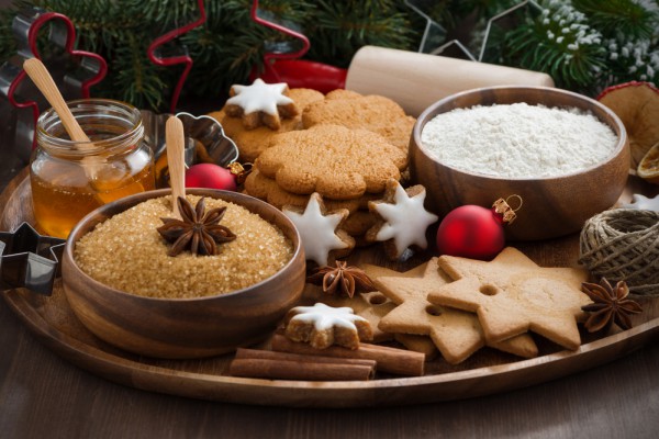 gingerbread cookie on a tray