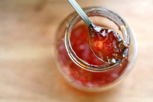 jam with grapefruit and melon