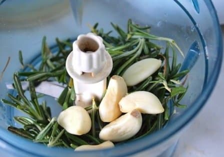 rosemary in a blender