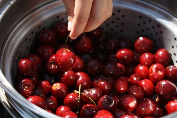 cereza en una cacerola