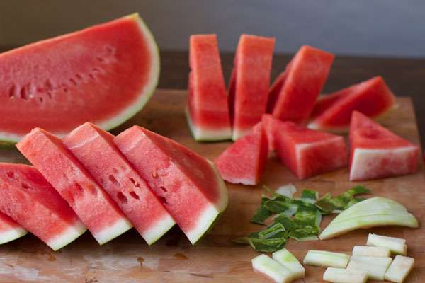 watermelon and peel