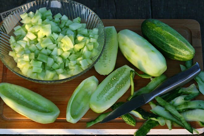 preparation of cucumbers