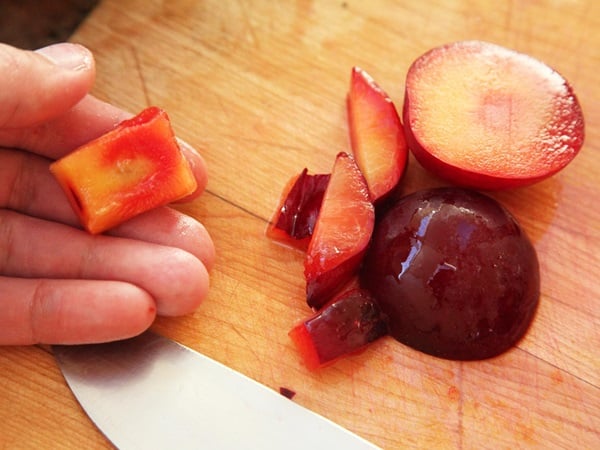 cut plums