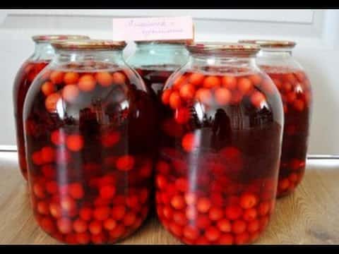 compote de cerises et pommes