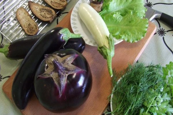 eggplant on the table