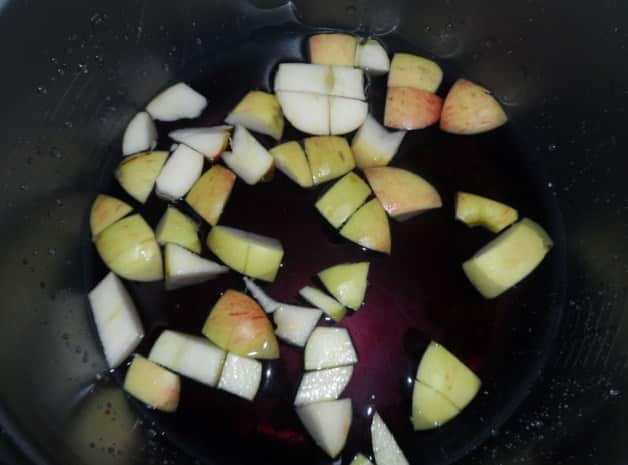 compote de cerises et pommes