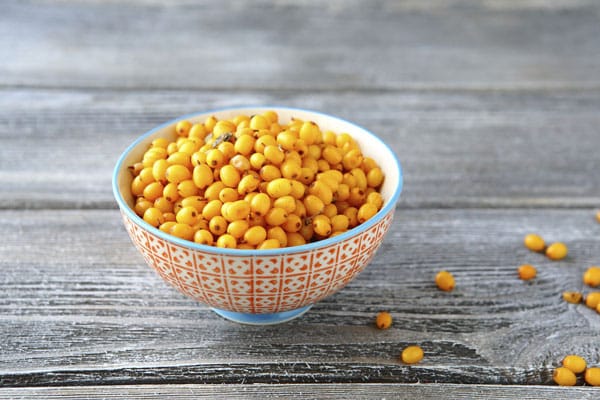 sea ​​buckthorn in a bowl